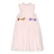 Hucklebones London kids bow-detailed ruffled midi dress