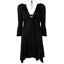 Final Sale] Isabel Marant Womens Deep V Neck Halter Mini Dress FARFETCH Hair