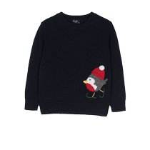 Il Gufo childrens clothing Bird embroidered wool sweater FARFETCH