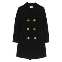 Moschino childrens clothing logo embroidery double-row button coat FARFETCH