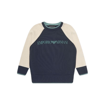 Emporio Armani Armani childrens clothing logo printed patchwork sweater FARFETCH