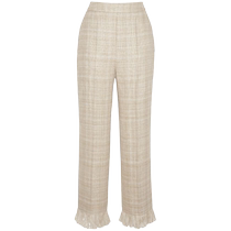Adam Lippes Womens Fringed Linen Trousers FARFETCH