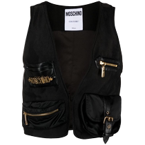Final Sale]Moschino womens letter logo sign satin vest FARFETCH