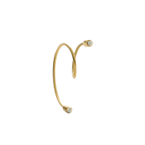 Ms. Shihara 18K Gold Twist Curl 02 Diamond Single Earrings FARFECH Fat Chic