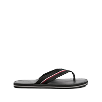 Tommy Hilfiger mens striped detail flip flops FARFETCH