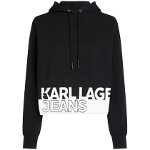 Karl Lagerfeld女士logo印花抽绳连帽衫FARFETCH发发奇