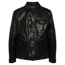 Yoji Yamamoto mens classic collar leather jacket FARFETCH Fat Chic