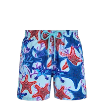 VILEBQUIN Mens graphic-print drawstring swim shorts hair chic