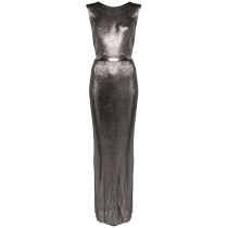 Elisabetta Franchi Womens Metallic Design Knitted Maxi Dress FARFETCH