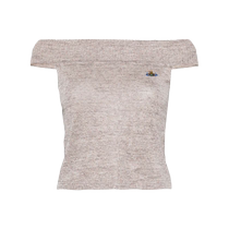 Vivienne Westwood Womens Off-Shoulder Linen Cropped Top FARFETCH