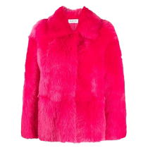 Final Sale]P A R O S H Womens Sheepskin Fur One-piece Short Jacket FARFETCH Hair