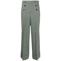 P A R O S H Womens plaid wide-leg pants FARFETCH