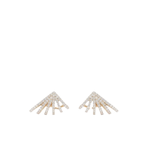 Dana Rebecca Designers Sarah Leah 14K gold Six claw shaped diamond studded earrings