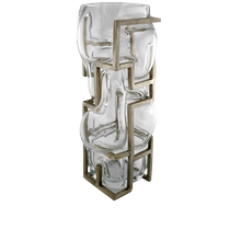 VANESSA MIRANI UNIVERSAL BRUTALIST GLASS BRASS VASE (42 cm) for men and women