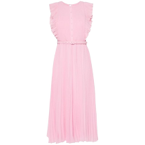 Selfi-Portrait lady Snow spinning 100 pleats with long one-piece dress FARFETCH Fat Chic