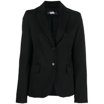Final Sale] Mrs. Karl Lagerfeld embroidered logos close-fitting jacket FARFETCH