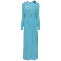Lady Magda Butrym floral applic with floral keyhole details extra-long dress FARFETCH Fat Chic