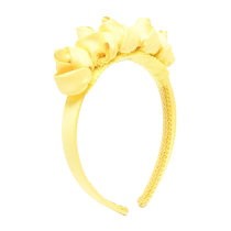 ABEL LULA CHILDRENS CLOTHING FLORAL PATCH FLOWER SATIN HAIR STIRRUP FARFETCH Fat Chic