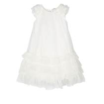 Monnalisa Child Clothing Lotus Leaf Side Diss Short Sude Dress Farfetch Fat Fat