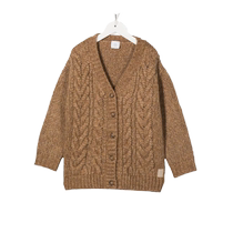 Eleventy Kids childrens clothing thick cable knit crew neck sweater FARFETCH