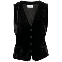 P A R O S H Womens V-neck velvet Western vest FARFETCH