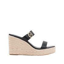Michael Kors Womens Lucinda Leather Wedge Sandals FARFETCH