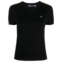 Polo Ralph Lauren womens logo embroidered knitted T-shirt FARFETCH