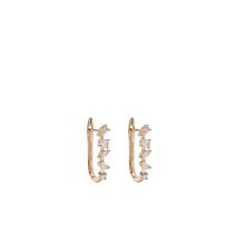 Dana Rebecca Designs Womens 14k Yellow Gold Alexa Jordyn Diamond Hoop Earrings