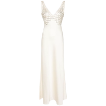 Self-Portrait Womens Crystal Embellished Satin Maxi Dress FARFETCH
