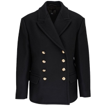 Nili Lotan Womens Pascal Double-breasted Virgin Wool Crew Jacket FARFETCH