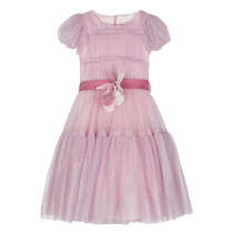 Monnalisa Childrens Glitter Sequin Detailed Tulle Dress FARFETCH