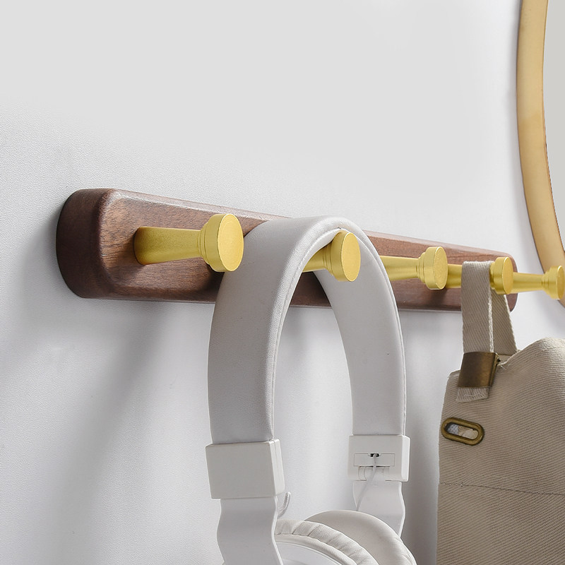 Clothes hook wall hanging wall hanging hanger hanging clothes hook into the door entrance wardrobe shoe cabinet door behind the solid wood coat hat hook