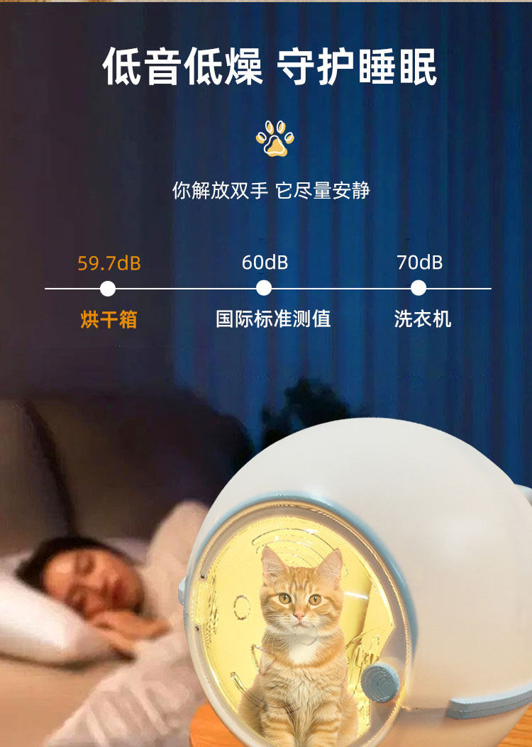 ПЭТ сушильный элемент 全自动猫咪宠物烘干箱机宠物店家用小型狗狗猫洗澡吹水神器干通风机 No brand