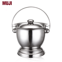 Japan imported thickened stainless steel spittoon with lid magnolia bucket childrens toilet for pregnant women and the elderly toilet