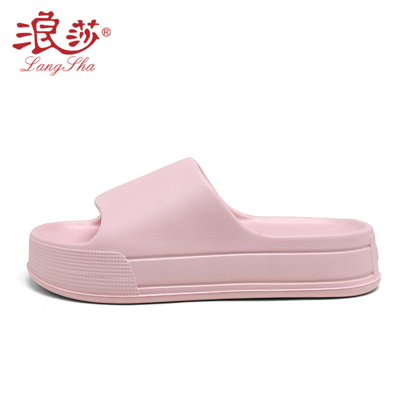 Langsha slippers women's summer 2022 new soft bottom outer wear non-slip indoor bathroom sandals and slippers casual simple flip flops