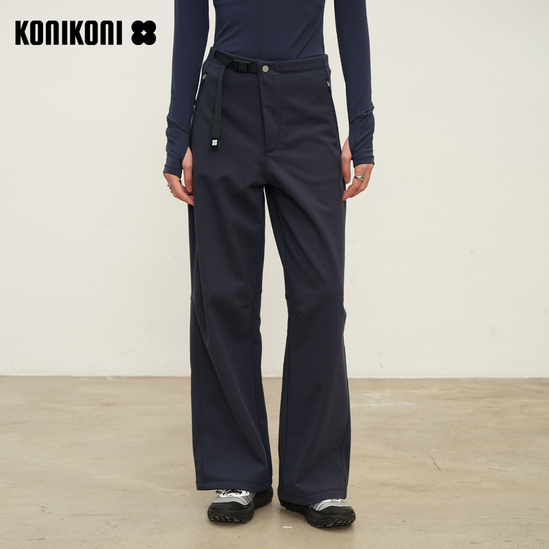 Konikonired Women's Outdoor Long Pants, Knitted Fleece-Lined Softshell, Warm, Comfortable, Sports Casual Cargo Pants Konikonired Women's Outdoor Long Pants, Knitted Fleece-Lined Softshell, Warm, Comfortable, Sports Casual Cargo Pants