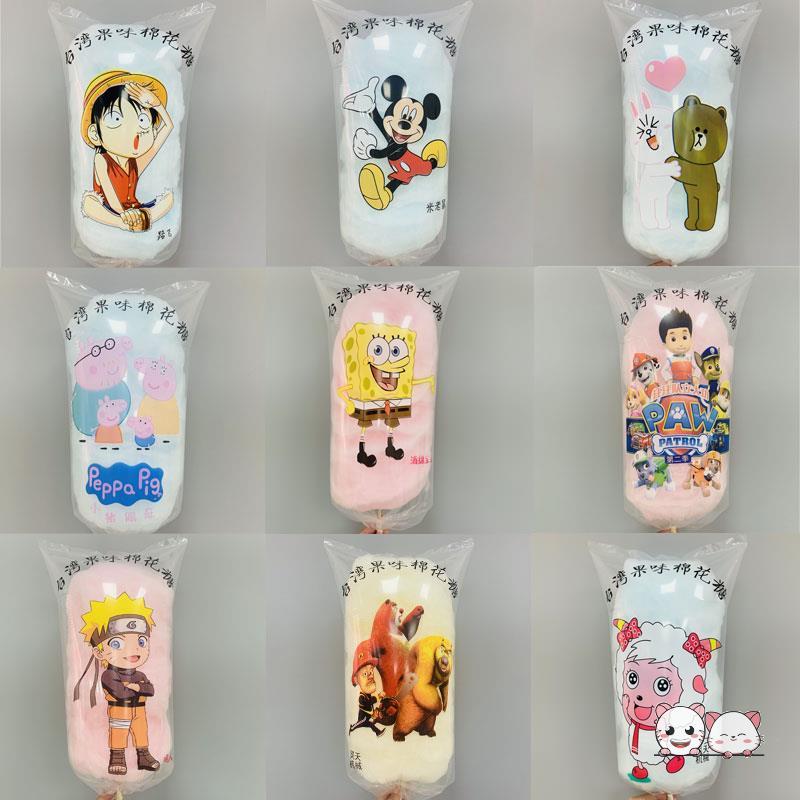 Bag cartoon food environmental protection packaging marshmallow packaging bag commercial fancy bag transparent plastic bag special bag