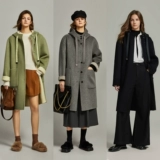 Шерстяное цветное шерстяное пальто с капюшоном, зимняя куртка