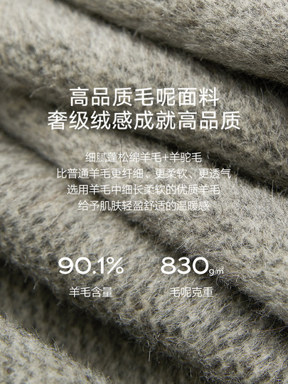 ELLE abrigo de lana retro de doble cara para mujer, abrigo de gama alta de nuevo diseño de invierno 2025