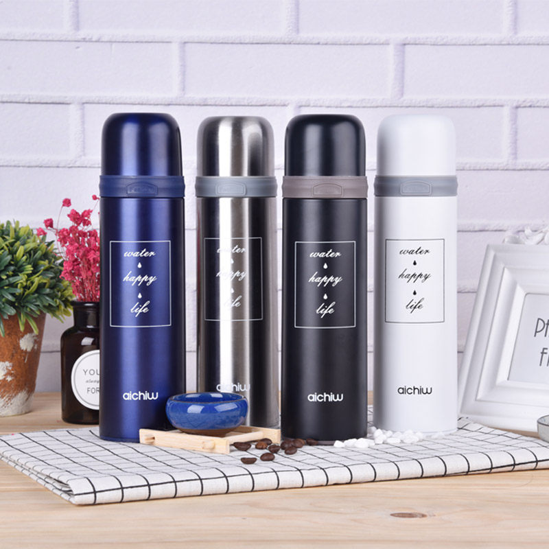 Aiqi House Piaoyue thermos cup large capacity portable men's and women's stainless steel thermos cup 500ml