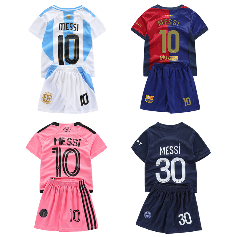 Children's Barcelona Messi No. 10 Jersey Argentina Inter Miami Paris Saint-Germain Football Uniform Messi Jersey