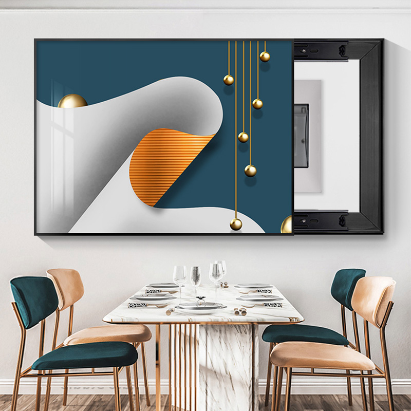 Abstract Art Geometric Electrometer Box Decoration Painting Free of perforated distribution box Shield Case empty open box Strong power supply electric gate box-Taobao