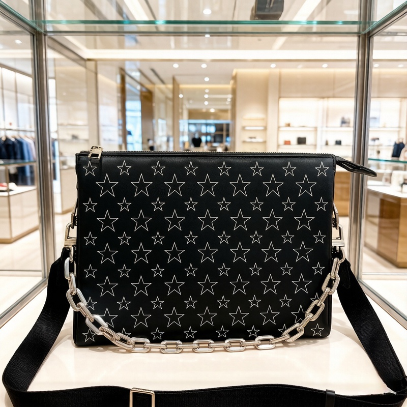 Official Website Original—Compared To—Fashion Brand Denim Pillow Bag Monogram Genuine Leather Monogrammed Designer Alternative Hug Bag