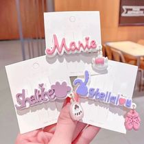 Fugitive Princess Sweet Hair Clip Duckbill Clip Cute Side Clip Letters Hair Clip Star Della Liu Haiclip