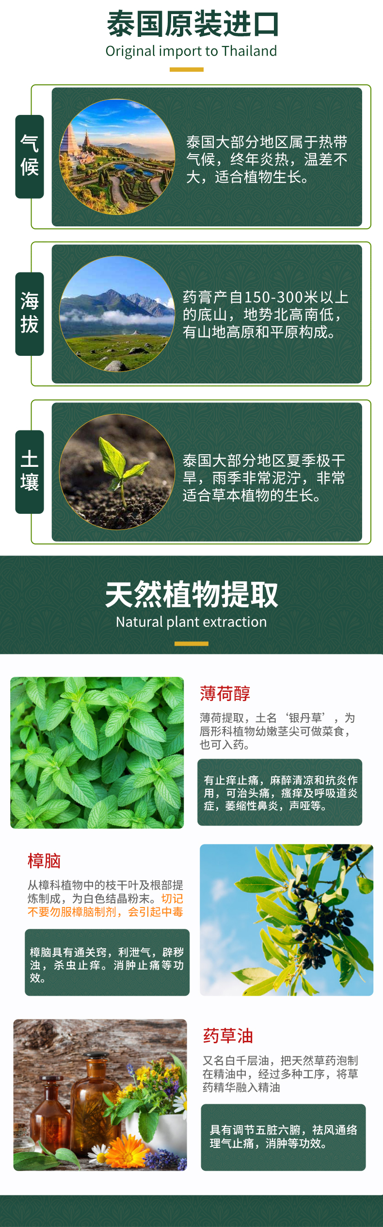 泰国直邮 卧佛 加强版青草药膏 50g*3+20g 驱蚊止痒/舒缓酸痛/提神醒脑 图6