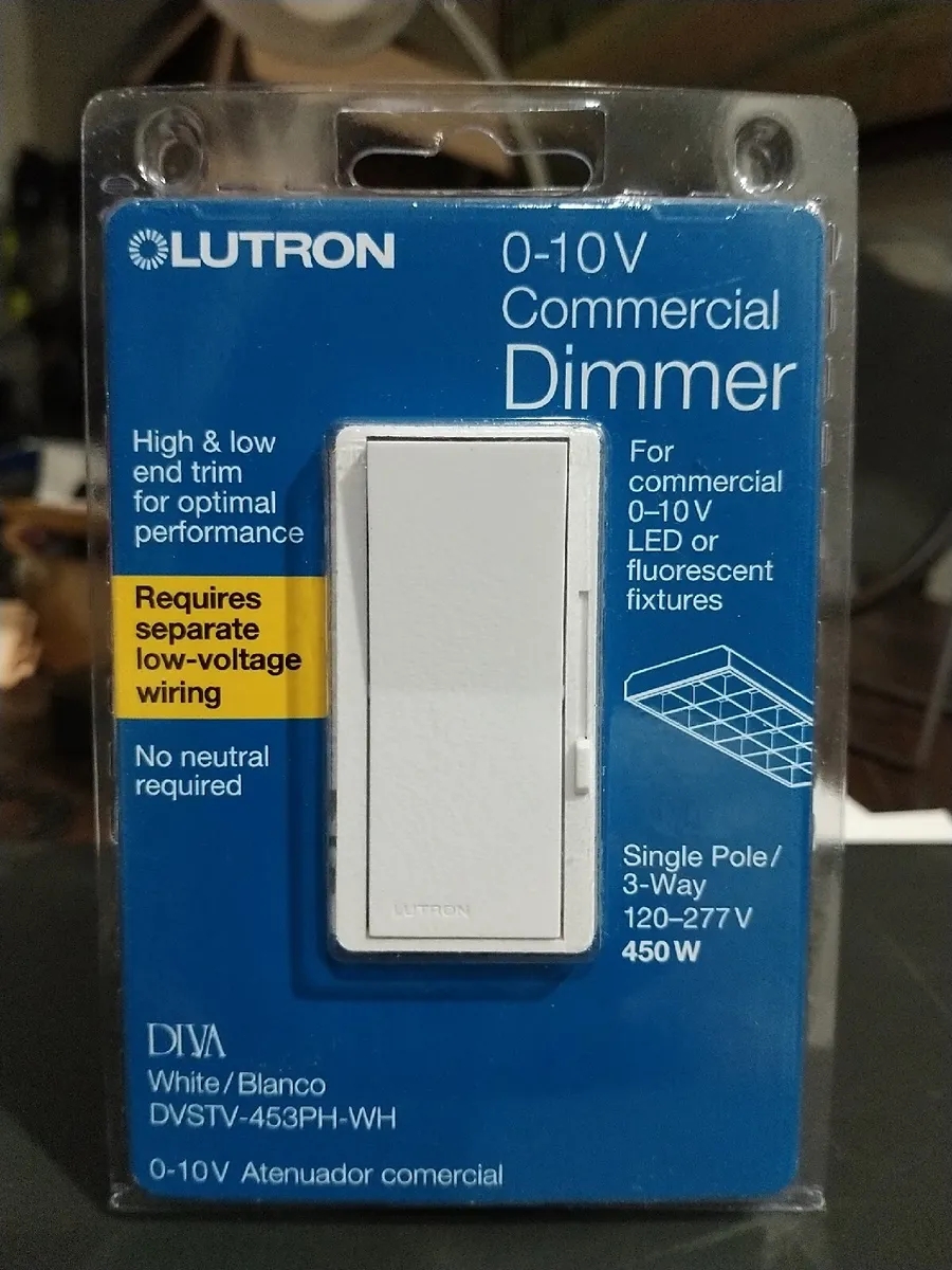 NEW Lutron Diva DVSTV-453PH-WH Dimmer Touch Switch 0-10V Co -