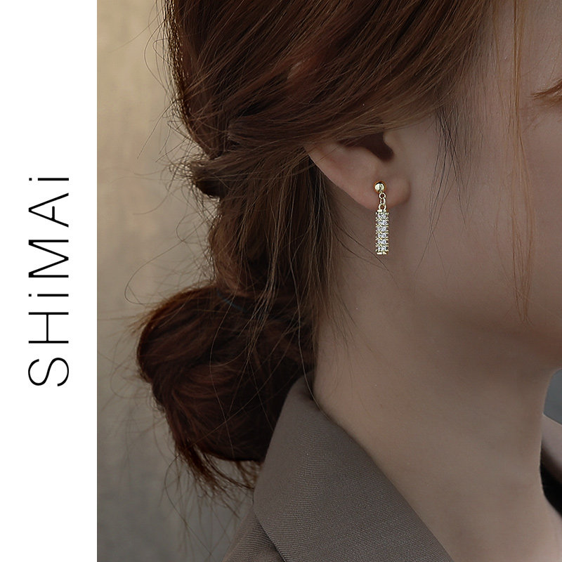 Light Extravagant Needle Woman 2022 New Tide Korea Temperament Net Red Advanced Sensual Explosive Zircon Tints Delicate Earbuds