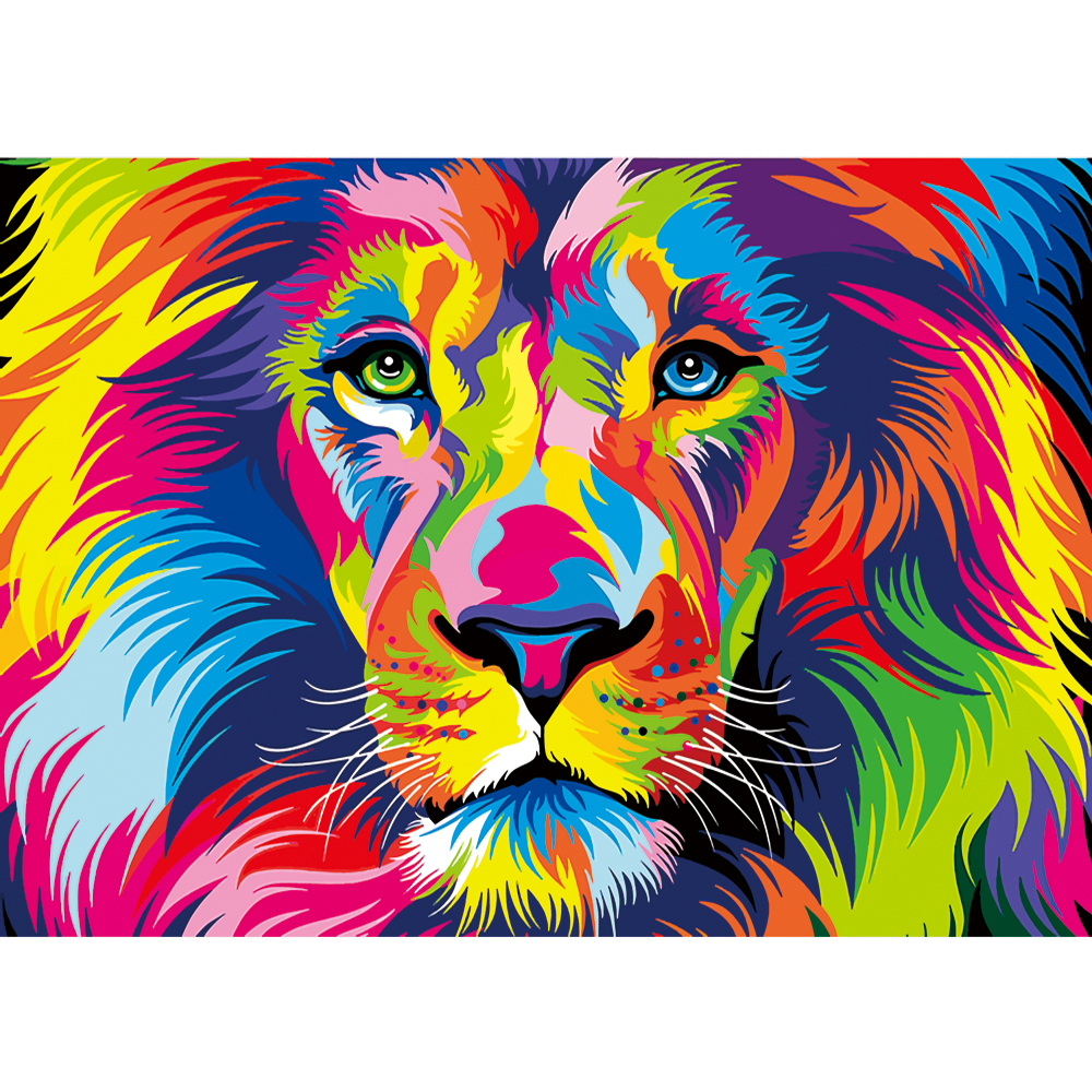 Yugongfang colorful lion 5000 pieces adult wooden puzzle 1000 children's educational toys birthday gift customization
