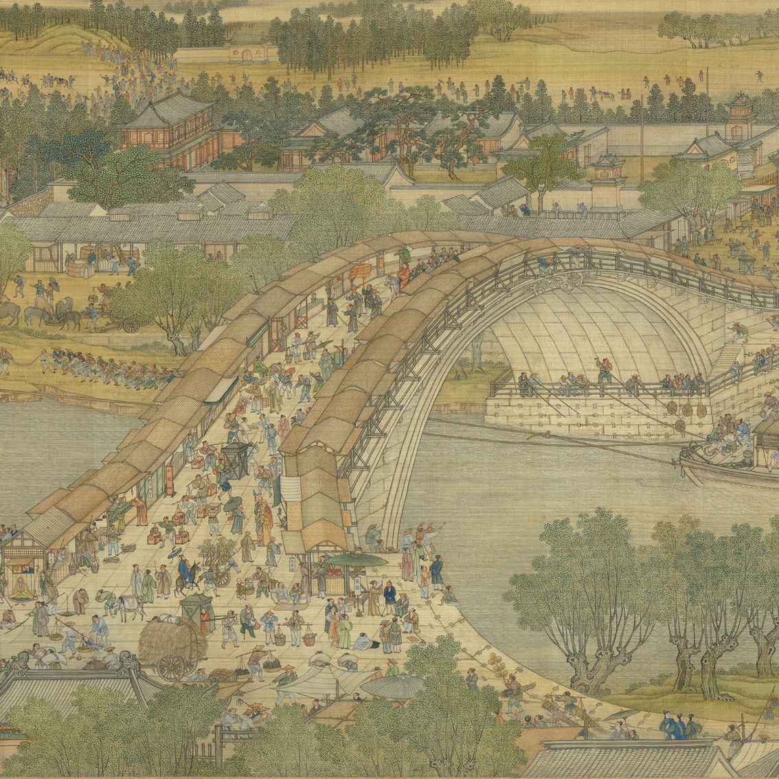 Qingming Shanghe Tu HD version super long format 3300 pieces wooden Chinese style adult puzzle toy decorative painting