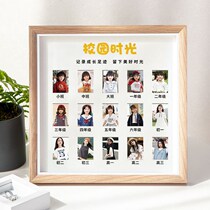 Child Growth Baby Campus Time Photo Frame Records First Birthday Album Kids Kindergarten to High School Remembrance Book